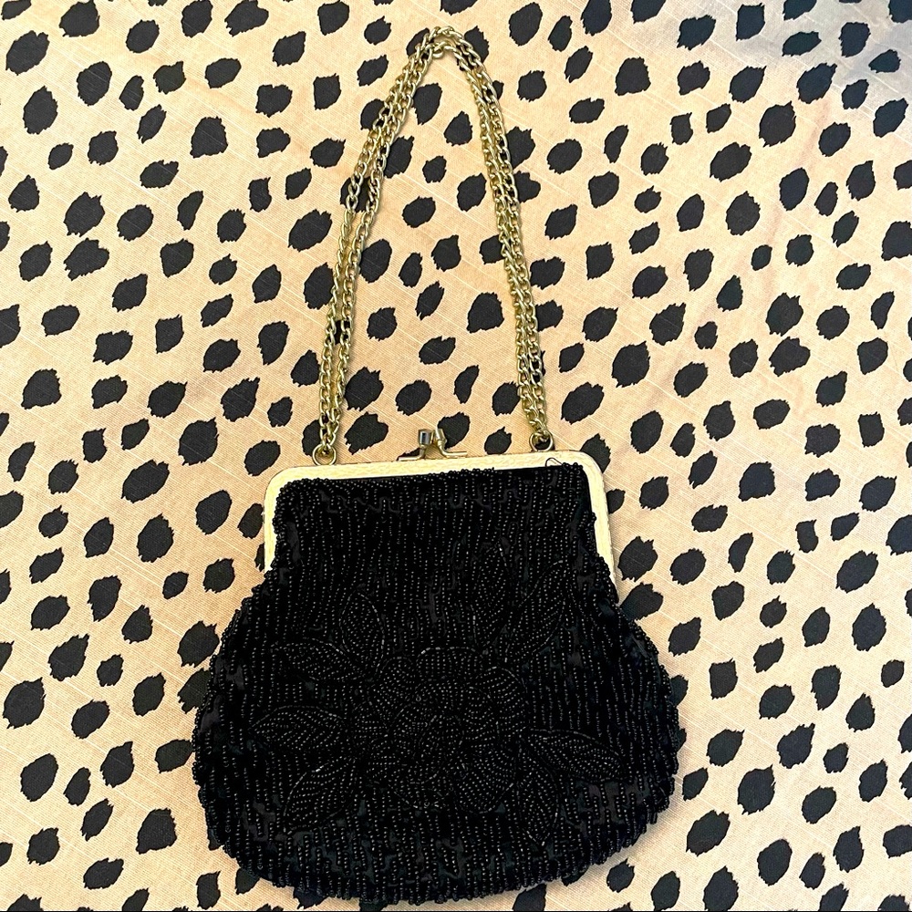 Vintage Regale Ltd black beaded handbag
